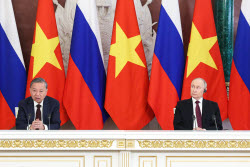 Russia's President Putin and Vietnamese Communist Party General Secretary To Lam meet in Moscow