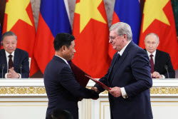 Russia's President Putin and Vietnamese Communist Party General Secretary To Lam meet in Moscow
