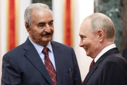 Встреча президента РФ Путина и командующего Ливийской национальной армией Хафтара