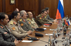 Встреча министра обороны РФ Белоусова с командующим Ливийской национальной армией Хафтаром