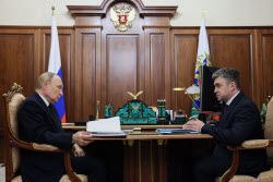 Russian President Putin meets with Ivanovo Region Governor Voskresensky
