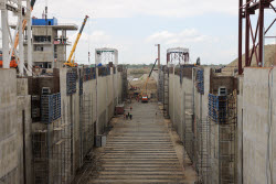 Bagayevsky hydrosystem under construction in Rostov-on-Don Region, Russia
