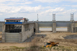 Bagayevsky hydrosystem under construction in Rostov-on-Don Region, Russia