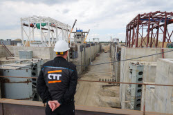 Bagayevsky hydrosystem under construction in Rostov-on-Don Region, Russia