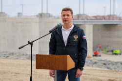 Bagayevsky hydrosystem under construction in Rostov-on-Don Region, Russia