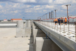 Bagayevsky hydrosystem under construction in Rostov-on-Don Region, Russia