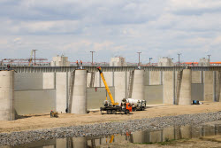 Bagayevsky hydrosystem under construction in Rostov-on-Don Region, Russia