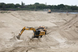 Bagayevsky hydrosystem under construction in Rostov-on-Don Region, Russia
