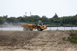 Bagayevsky hydrosystem under construction in Rostov-on-Don Region, Russia