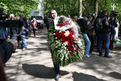 Farewell ceremony for actress Nina Grebeshkova in Moscow