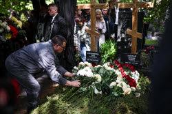 Farewell ceremony for actress Nina Grebeshkova in Moscow