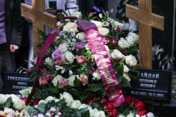 Farewell ceremony for actress Nina Grebeshkova in Moscow