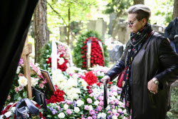 Farewell ceremony for actress Nina Grebeshkova in Moscow