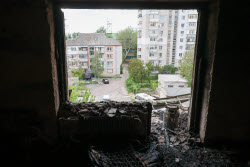 Последствия обстрела Токмака в Запорожской области