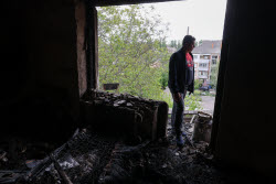 Последствия обстрела Токмака в Запорожской области