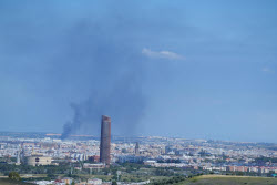 Fire in a factory in Alcala de Guadaira - Seville