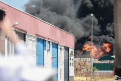 Fire in a factory in Alcala de Guadaira - Seville