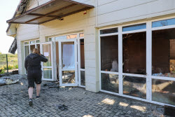 Последствия атаки дронов в Херсонской области
