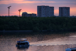 Wedding season starts at Moscow's North River Terminal