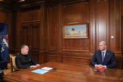 Russian Security Council Deputy Chairman Medvedev meets with Pasler, acting governor of Russia's Sverdlovsk Region