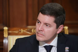 Russian Security Council Deputy Chairman Medvedev meets with Yamalo-Nenets Autonomous Area Governor Artyukhov