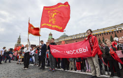 A joining ceremony for the Pioneer Organization at the Red Square in Moscow