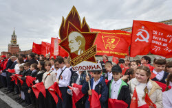 A joining ceremony for the Pioneer Organization at the Red Square in Moscow