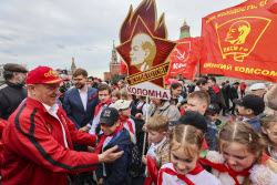 A joining ceremony for the Pioneer Organization at the Red Square in Moscow
