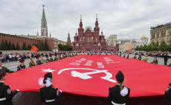 A joining ceremony for the Pioneer Organization at the Red Square in Moscow