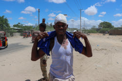 Suicide bombing aftermath in Mogadishu