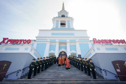Освящение патриархом Кириллом Благовещенского собора в Воткинске