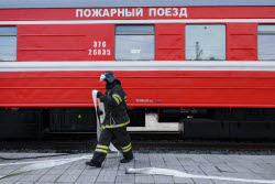 День пожарного поезда в Новосибирске