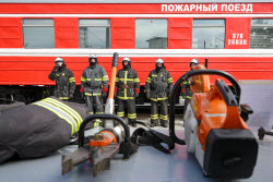 День пожарного поезда в Новосибирске