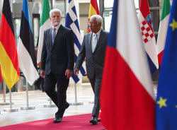 EU Council President Costa meets Czech President Pavel in Brussels