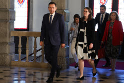 Portuguese President de Sousa receives political parties following the legislative elections