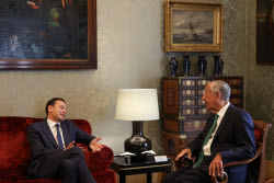 Portuguese President de Sousa receives political parties following the legislative elections