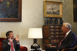 Portuguese President de Sousa receives political parties following the legislative elections