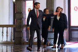 Portuguese President de Sousa receives political parties following the legislative elections