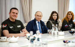 Russian President Putin meets with members of volunteer organisations
