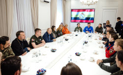 Russian President Putin meets with members of volunteer organisations