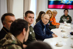 Russian President Putin meets with members of volunteer organisations