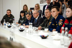 Russian President Putin meets with members of volunteer organisations