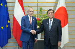 Austria's President Van der Bellen meets Japan's Prime Minister Ishiba in Tokyo