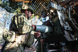 Howitzer crew involved in special military operation