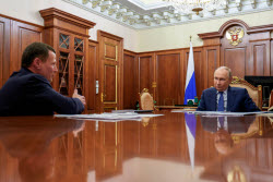 Встреча президента РФ Путина и главы "Роснано" Куликова