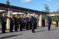 Chinese delegation in Victory Park in Kazan, Russia