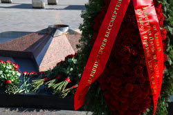 Chinese delegation in Victory Park in Kazan, Russia