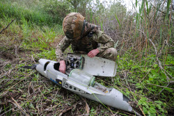 Сбитый в Херсонской области украинский беспилотник Raybird