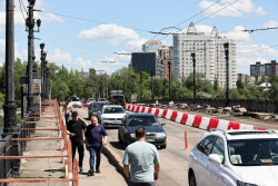 Bridge under repair in Donetsk