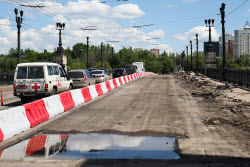 Bridge under repair in Donetsk
